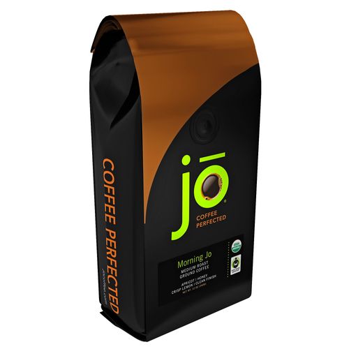 MORNING JO: 12 oz, Organic Breakfast Blend Ground Coffee, Medium Roast, Fair Trade Certified, USDA Certified Organic, NON-GMO, 100% Arabica Coffee, Gluten Free, Gourmet Coffee from Jo Coffee