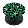 Green and Pink Leopard Print PopSockets Adhesive PopGrip