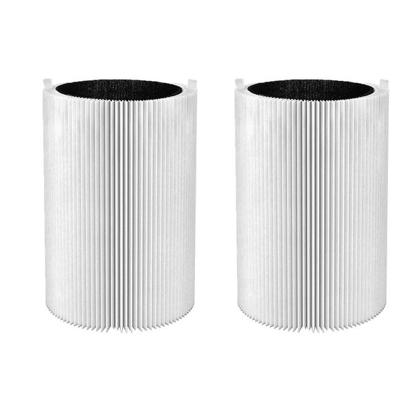 BAMBOOST 2 Pack 411 Replacement Filter for Blueair Blue Pure 411 411+ 411 Car and Mini Air Purifier, 3-in-1 HEPA Filter