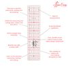 Sew Easy 1.5x6.5” Rectangular Template – Quilting & Patchwork Rule for Applique Sewing, Transparent Acrylic Non-Slip