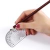 Plastic Protractor Math Protractors 180 Degrees, 4 Inch, Clear, Pack of 2
