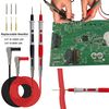 MAKEITPRO Multimeter Test Leads Kit with Soft Tool Carrying Case Alligator Clips Test Hook Clips Wire Replaceable Precision Sharp Probes for Digital Electrical Multimeter Testing