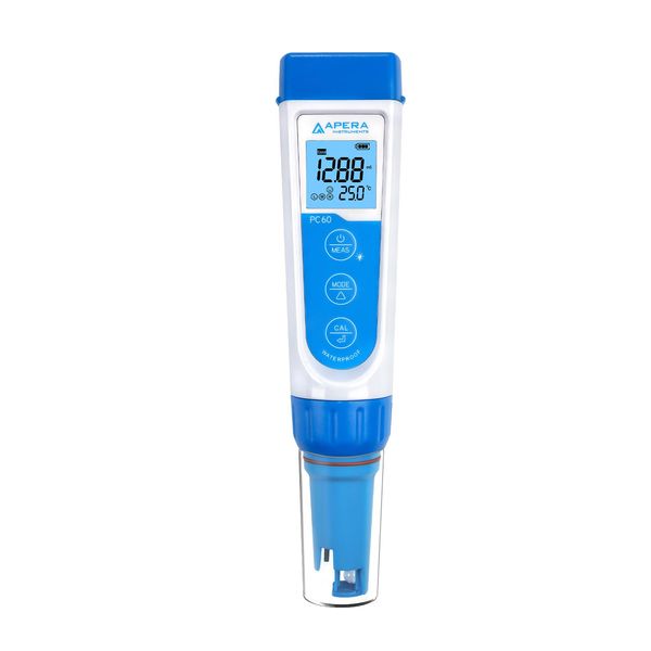 APERA INSTRUMENTS AI316 Premium Series PC60 5-in-1 Waterproof pH/EC (Conductivity) /TDS (ppm) /Salinity (ppt) /Temp. Multi-Parameter Pocket Tester Kit