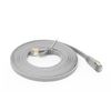 Buhbo 10 ft CAT7 Flat Ethernet Cable Shielded STP Network Snagless Cable RJ45 Cat 7 (5-Pack) Gray