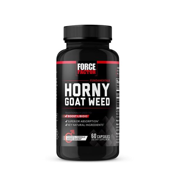 Force Factor - Horny Goat Weed with Black Pepper 750 mg~60 Capsules Exp 01/2025+