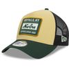 New Era A-Frame Mesh Trucker Cap - Brand Patch Beige - One Size