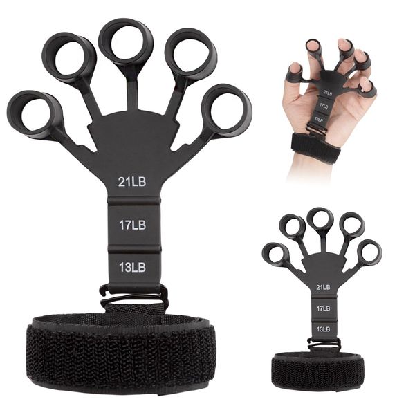 JEKYDOSD Finger Power Set of 2 Finger Trainer, Grip Trainer, Grip Strength, Adjustable Strength, Grip Strengthening Tool, Grip Strength Recovery, Grip Strength Trainer, Power Grip, Grip Strength,