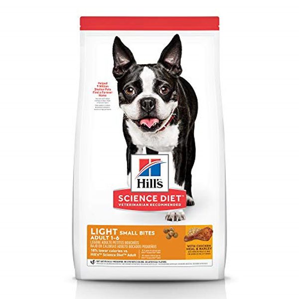 Hills Science Diet Dry Dog Food, Adult, Light, Small Bites, Chicken Meal  15lb