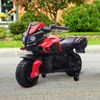 Kids Electric Motorcycle Ride-On Toy, with Headlights two Training Wheels Red