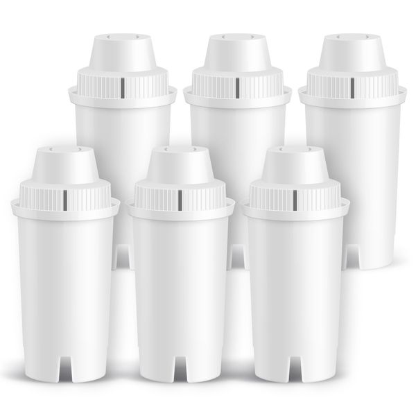 ICEPURE JFC002 Replacement for Brita Longlast Water Filter, Mavea 107007, 6PACK