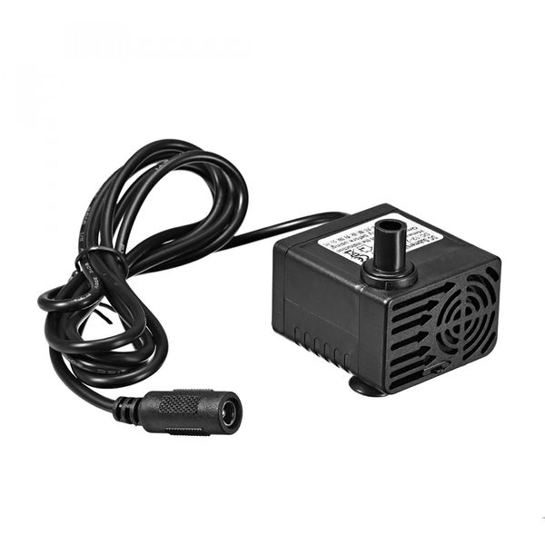 sourcing map 132 GPH (500L/H, 5W, 12-24V) Submersible Water Pump DC Plug for Pond, Fish Tank Fountain Water Pump Hydroponics with 4.9ft (1.5M) Power Cord