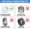 EFIELD 5 PCS Dual Angle Stop Valve Pex-A Expan 1/2" Inletx 3/8"x3/8 Comp,1/4Turn