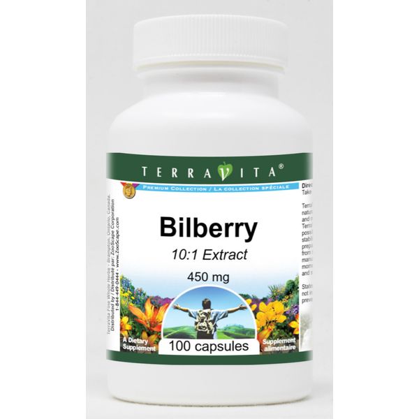 Bilberry 10:1-450 mg (100 Capsules, ZIN: 519177)