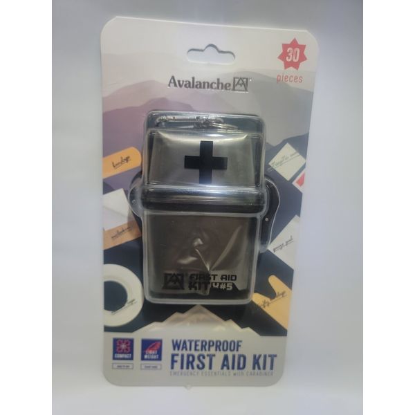 🎄🎁🆕 Avalanche Waterproof Compact Travel First Aid Kit w/Carabiner 30 Pieces