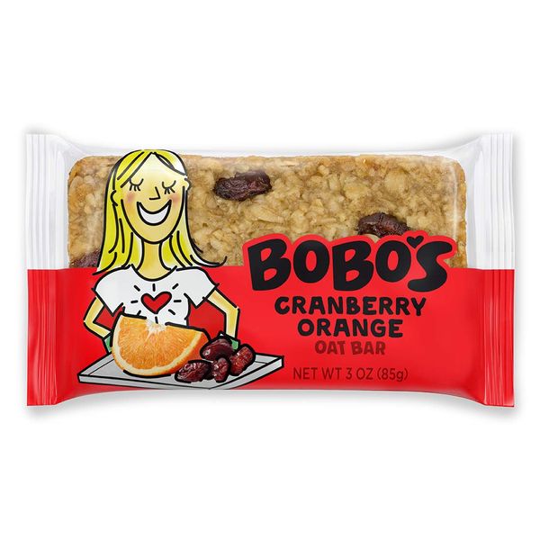 Bobo's Oat Bars, Cranberry Orange, 3 oz Bar (12 Pack), Gluten Free Whole Grain Snack and Breakfast Bar