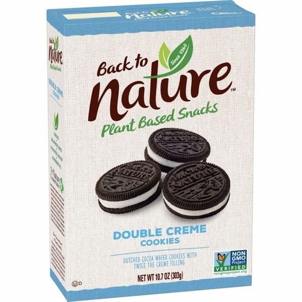 Back to Nature Double Creme Sandwich Cookies - Dairy Free, Non-GMO, Made with Wheat Flour, Delicious & Quality Snacks, 10.7 Ounce