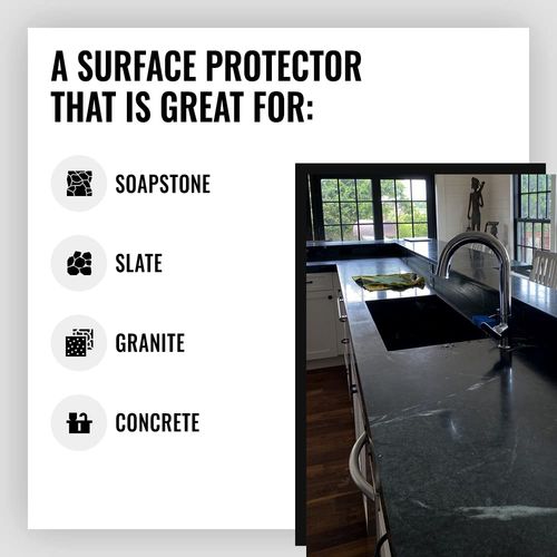 Real Milk Paint, Sealer for Concrete, Granite, Counter Tops, Marble, Slate, Soapstone, and Soapstone Sealer, 8 oz