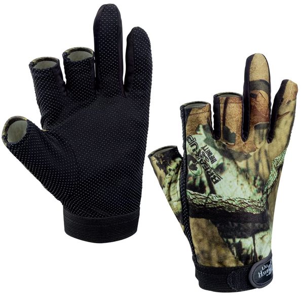 THKFISH Angelhandschuhe Jagdhandschuhe Herren Landehandschuh Hecht Angeln Geschenk Angelzubehör Tarnfarbe 1Paar