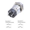 sourcingmap 19mm 2 Positions 2NO 2NC Electric Key lock Push Button Switch