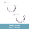 Kenney 58723012 Classic Drapery Holdback, Satin Nickel, 2-Pack