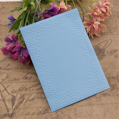 arriettycraft Dots Circle Window Frame Plastic Embossing Folder for Scrapbook DIY Album Card Tool Plastic Template Folders