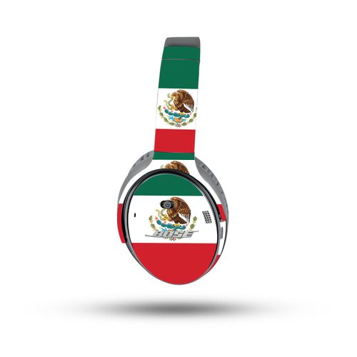 MightySkins Skin Compatible with Bose QuietComfort 35 II Headphones - Mexican Flag | Protective, Durable, and Unique Vinyl Decal wrap Cover | Easy to Apply, Remove, and Change Styles