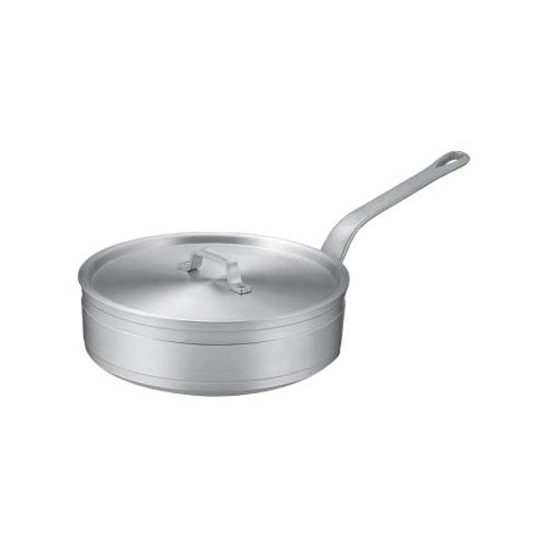 本間 Productions One Hand Pot Silver Size 21 cm Super Platform Aluminum Pan Length Heavy Duty Series Aluminum Saute Pan 21 cm 47021