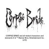 Corpse Bride Logo and Silhouette Stainless Steel 1oz Mini Flask Key Chain
