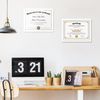 upsimples Certificate Frame with Clear Plexiglass, 8.5 by 11 Picture Diploma Document Degree Frames for Wall and Tabletop, White,1 Pack
