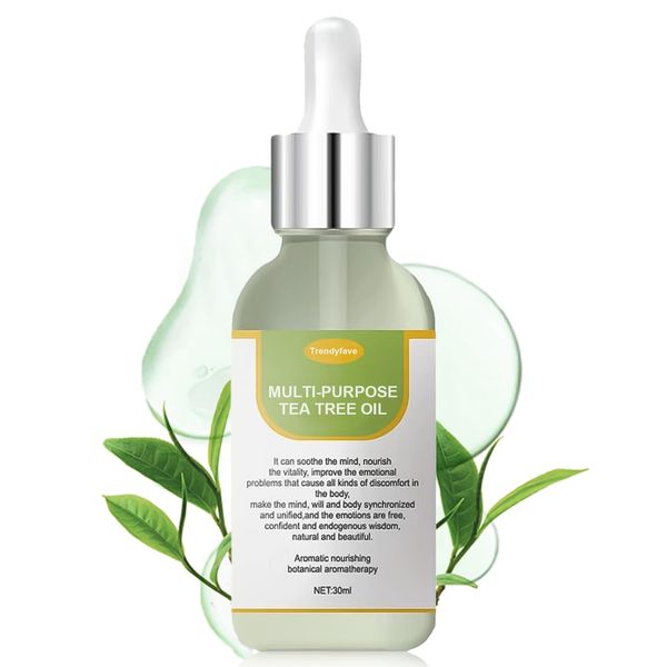 Tea Tree Essential Oil - Tea Tree Massage Oil, Face Serum to Even Skin Tone, Shrink Pores and Oil-Control, Natural Tea Tree Oil Aromatherapy Body Oil, Reduces Acne, Fatigue, Redness of Skin