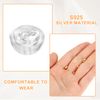 sourcing map 4Pcs Earring Backs, 5.5mm S925 Silver Silicone Semicircular Locking Earring Backs Replacements for Studs Posts, White Gold