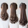 ALLMIRA Ponytail Wig Extensions Long Length 35 45 55cm 4 Colors Available Natural Fluffy Curly Curly Point Wig Natural Small Face Effect (48cm, Natural Black) (55cm, Natural Black)