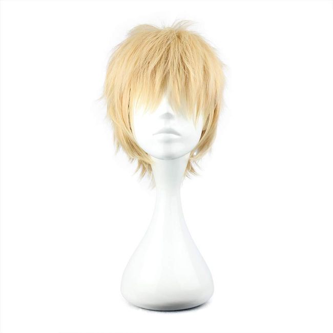 COSPLAZA Cosplay Costume Wig Synthetic Short Party Hair Pink & Blonde mixed Anime Hair unisex Coser Fluffy Wigs