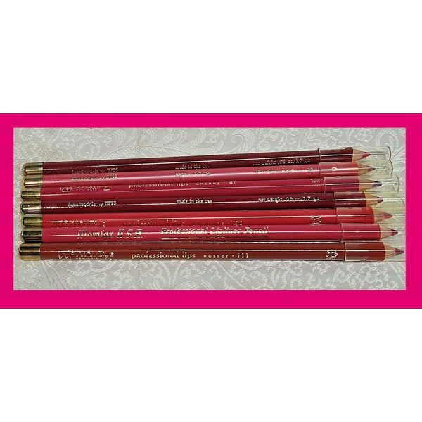 MOMTAZ New York Professional LIP LINER Pencil ~ Lot of 7 Colors Red Pink Nude ++