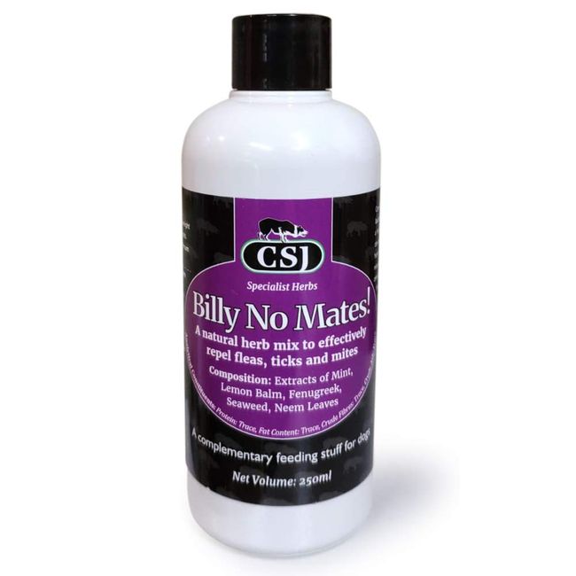 Billy No Mates - A Herbal Supplement to NATURALLY & Effectively repel Fleas, Ticks and Mites