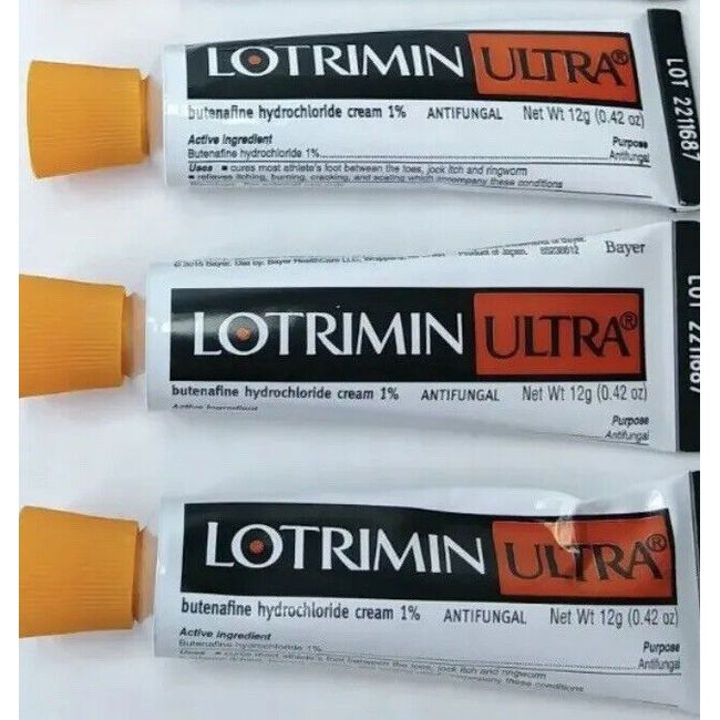 3-PACK 12g Lotrimin Ultra Antifungal Athlete's Foot Cream SEALED TUBES Exp 3/25