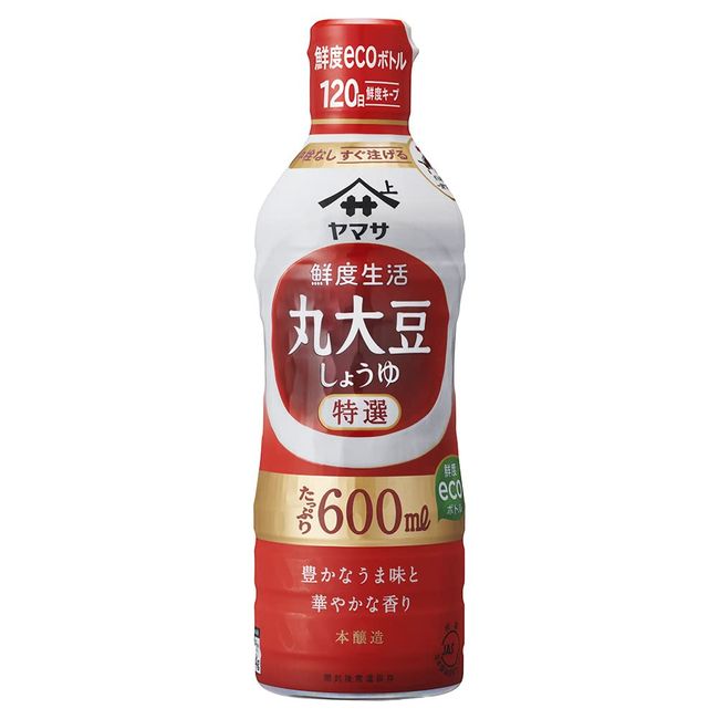 Yamasa Soy Sauce Freshness Seikatsu Maru Soy Sauce, 20.3 fl oz (600 ml)