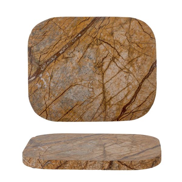 Bloomingville - Deborah Serving Tray, Brown, Marble (82059497)