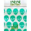 100 PACK  GREEN ALIENS SOLID 125125 Apple Zip Baggies 1.25X1.25" POLYBAGS