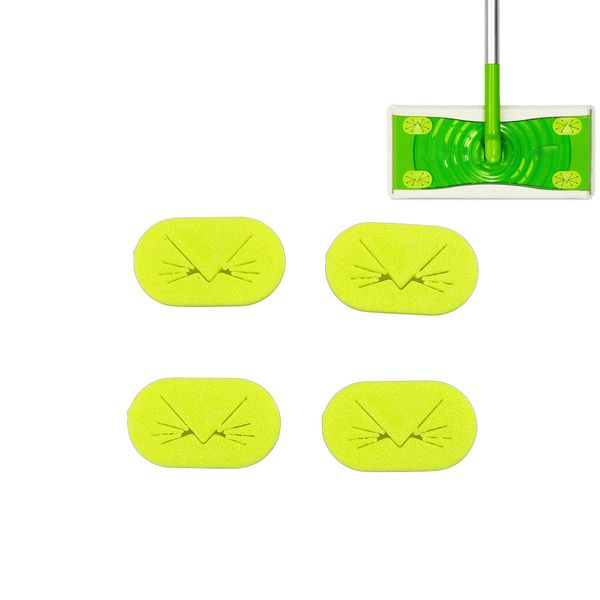 Sevomie 4pcs Replacement Grippers Compatible with Swiffer Sweeper 3D Replacement - Green