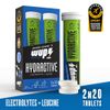 WUP Hydractive, Electrolyte Mix with Leucine, Apple Flavour, 2 x 20 Effervescent Tablets