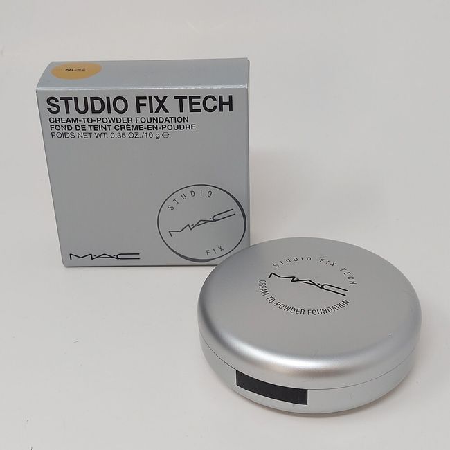 New Authentic MAC Studio Fix Tech Cream-To-Powder Foundation NC42 0.35 oz