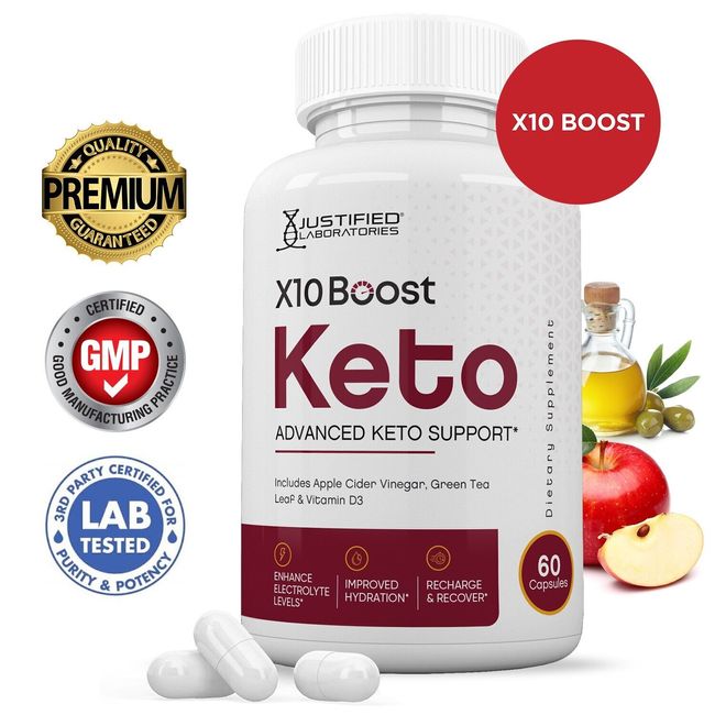 X10 Boost Keto ACV Pills 1275 MG Stronger Than Gummies Keto Support 1 Bottle