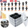 650Pcs Car Retainer Auto Fasteners Push Trim Plastic Clips Pin Rivet Bumper Kit