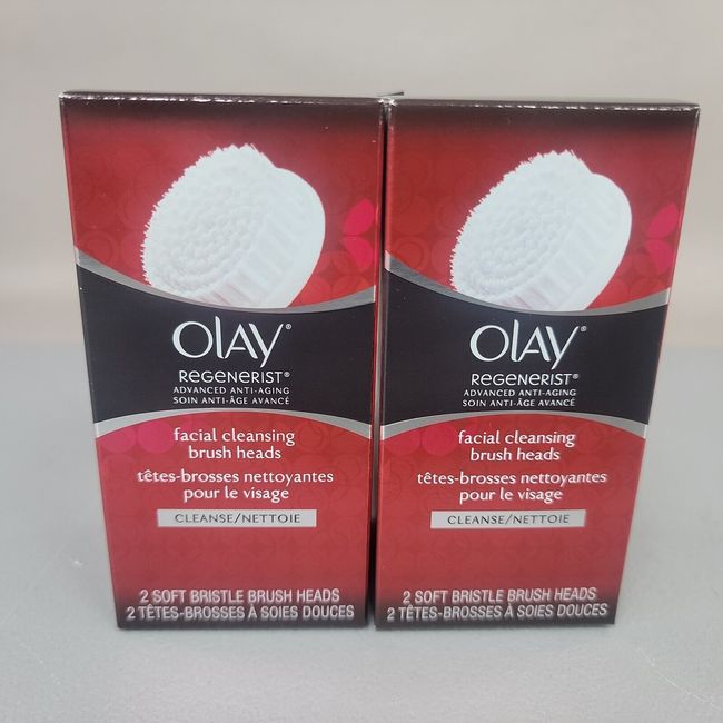 Lot Of 2 Olay Classic Regenerist Facial Cleansing Brush Heads 4 Heads Total