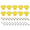 sourcing map 38x28mm Ceramic Drawer Knobs, 10pcs Mushroom Shape Door Pull Handles Yellow