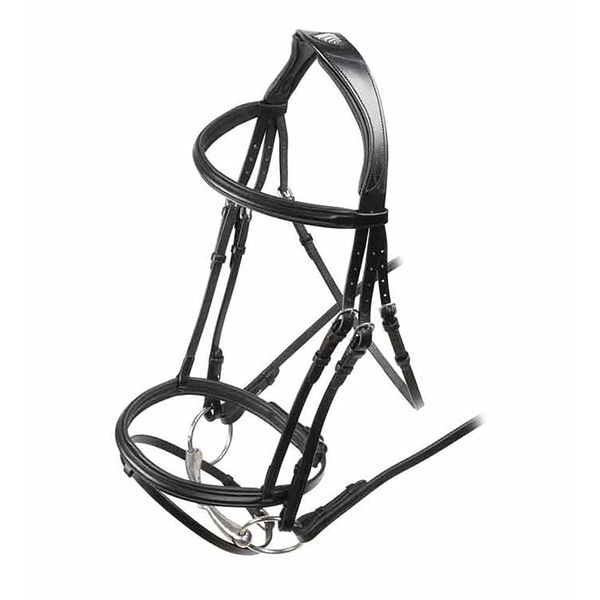 Shires Velociti Padded Raised Flash Bridle: Black: Full