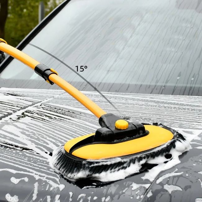 Car Wash Brush with Long Handle Chenille Microfiber Car Wash Mop Car  Washing Brush Cleaning Kit Car Wheel Tire Brush Microfiber Towels Cleaning  Cloth