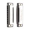 Eison Harmonica Diatonic Harmonica Key of C Standard 10 Hole 20 Tones with Case, Mini Harmonica for Beginners Starters Gift, Silver, 1 Pack