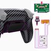 eXtremeRate Graphite Carbon Fiber Pattern Back Paddles Programable Rise V3 Remap Kit for PS5 Controller BDM-030 040 050 Models, Upgrade Board Redesigned Back Shell Buttons for PS5 Controller